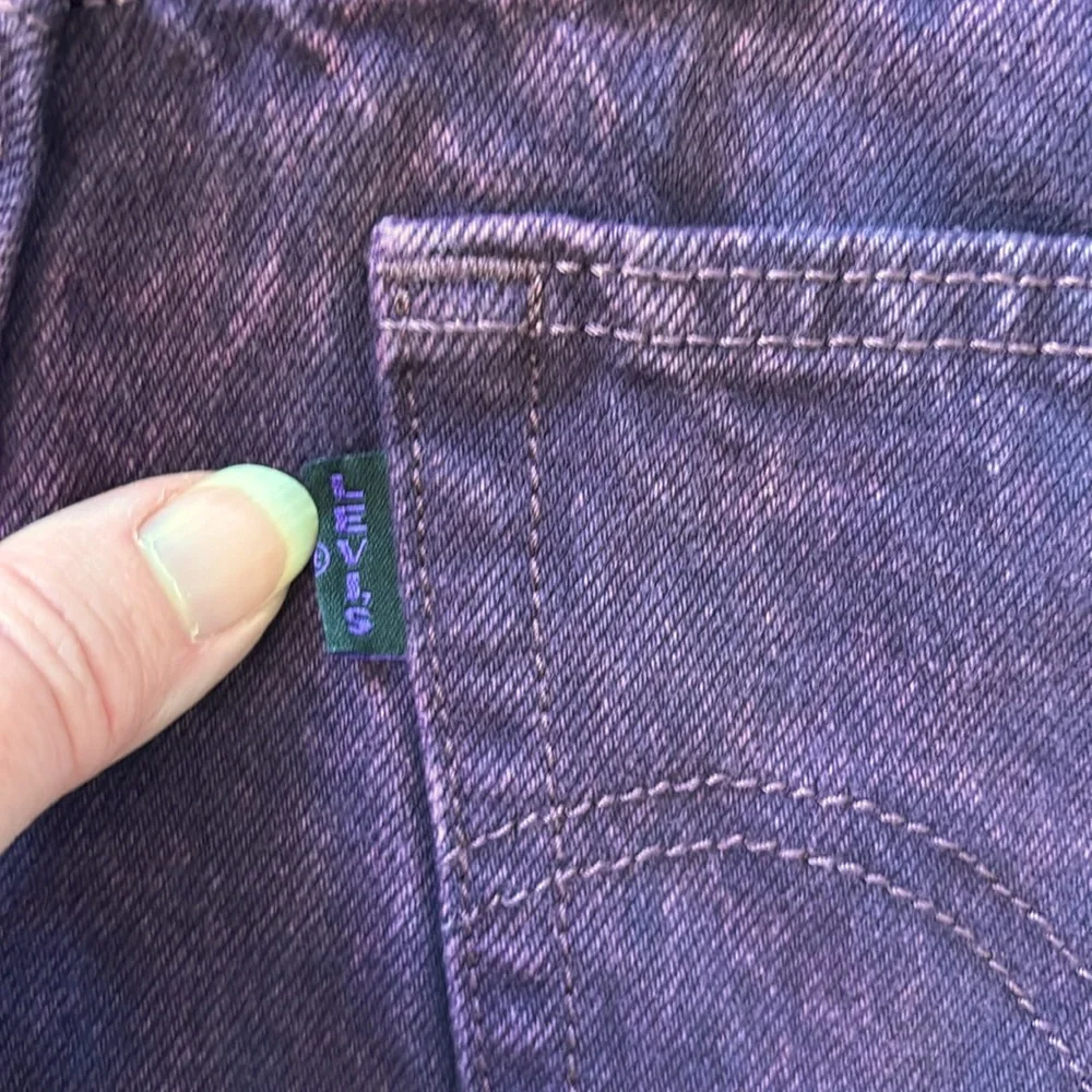 Levi’s X Deepika Padukone Straight Leg High Waisted Purple Denim Jeans Size 30 - Picture 13 of 16